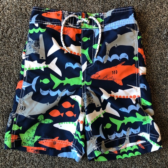 boys shark swim shorts